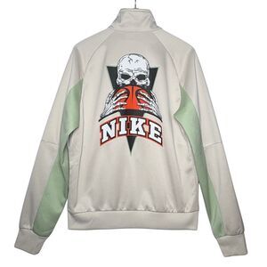 NIKE Jacket Men's Medium Basketball Frenzy Skull Full Zip Track Jacket NWOT